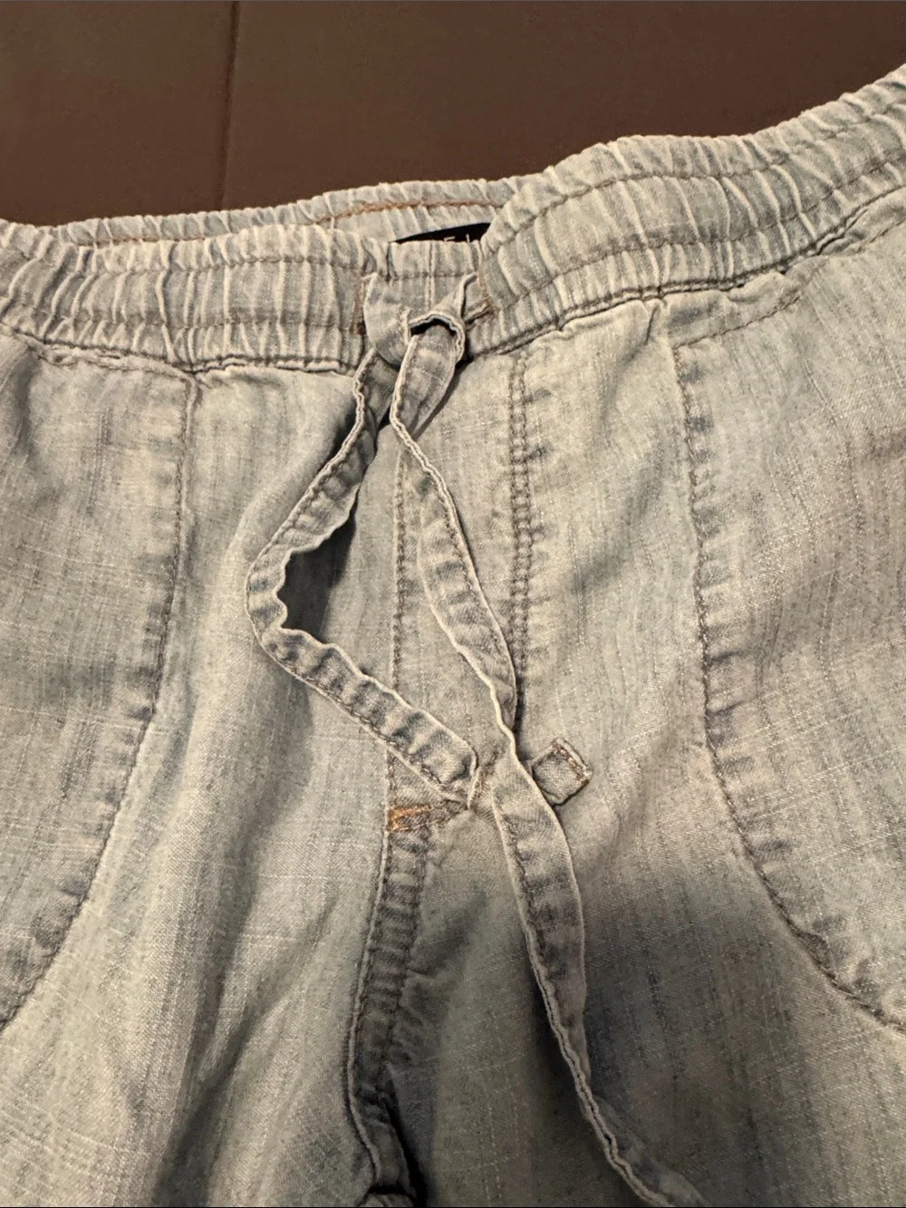 Level 99 Light Blue Elastic Waist Pull-On Pants - Picture 4 of 7